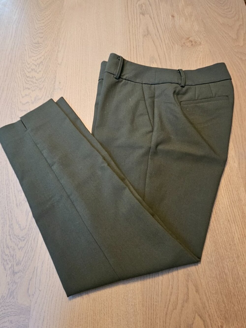 Talbots Hampshire Ankle Pant 6 Regular Olive Straight Leg Work Trouser